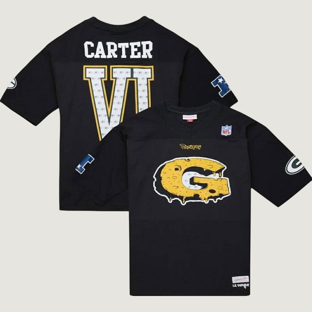 NWT Lil Wayne x Mitchell & Ness Green Bay Packers Tha Carter VI Jersey LG NWT